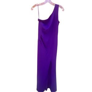 Mushare Purple Maxi One shoulder Dress Sz M NWT